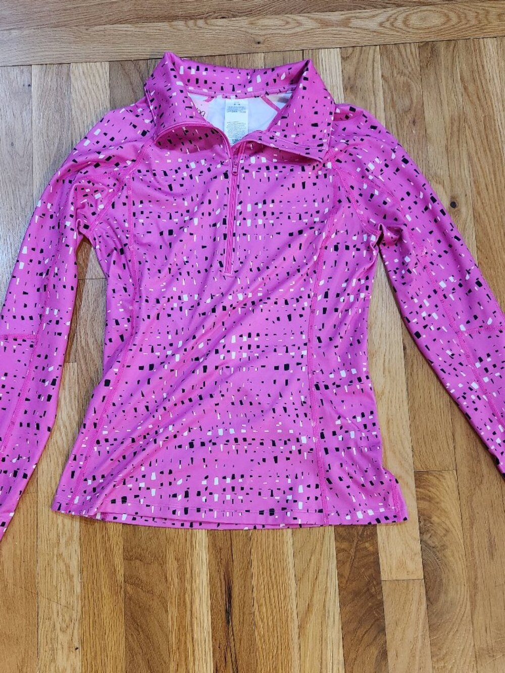 Under Armour ColdGear Pink Printed Quarter Zip Pullover Medium